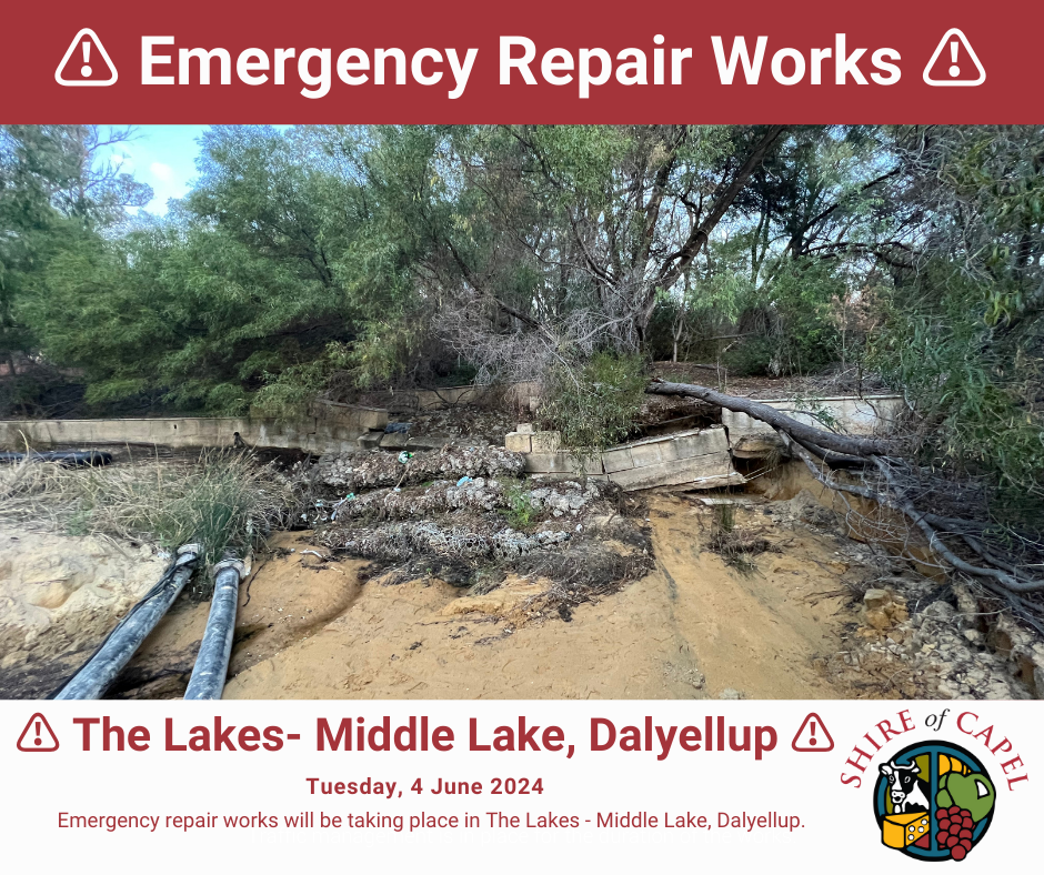 Emergency Repair Works - Dalyellup Lakes