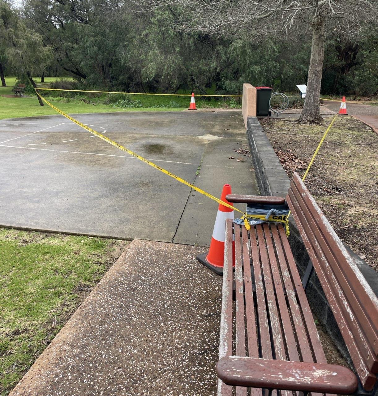 Concrete path at a park