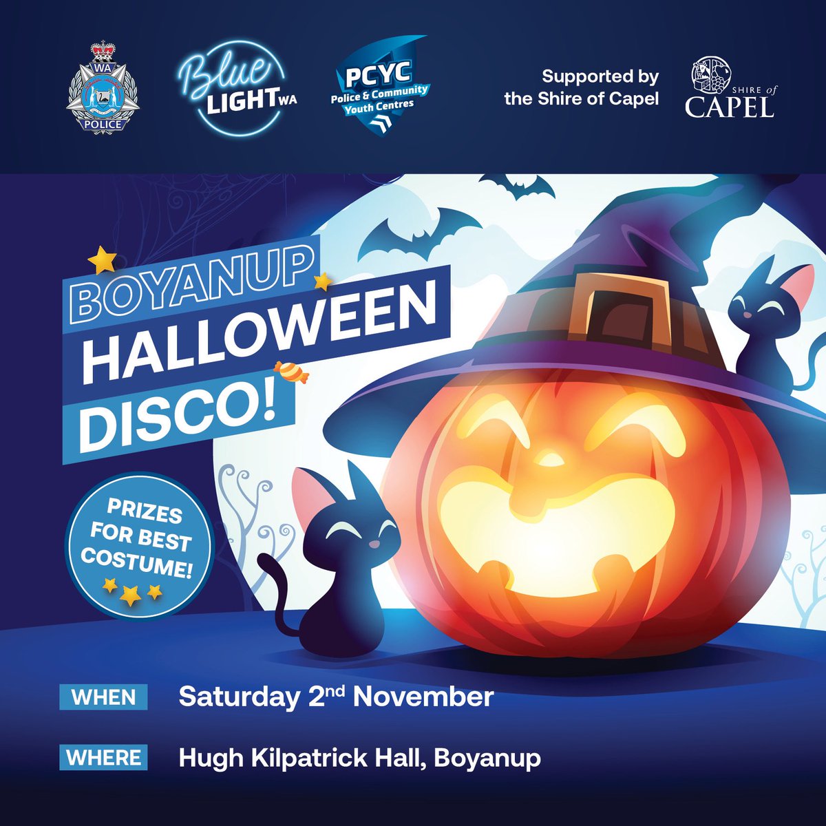 Boyanup Halloween Blue Light Disco